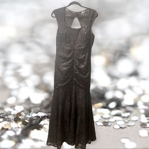 Woman party dress XL black long dress